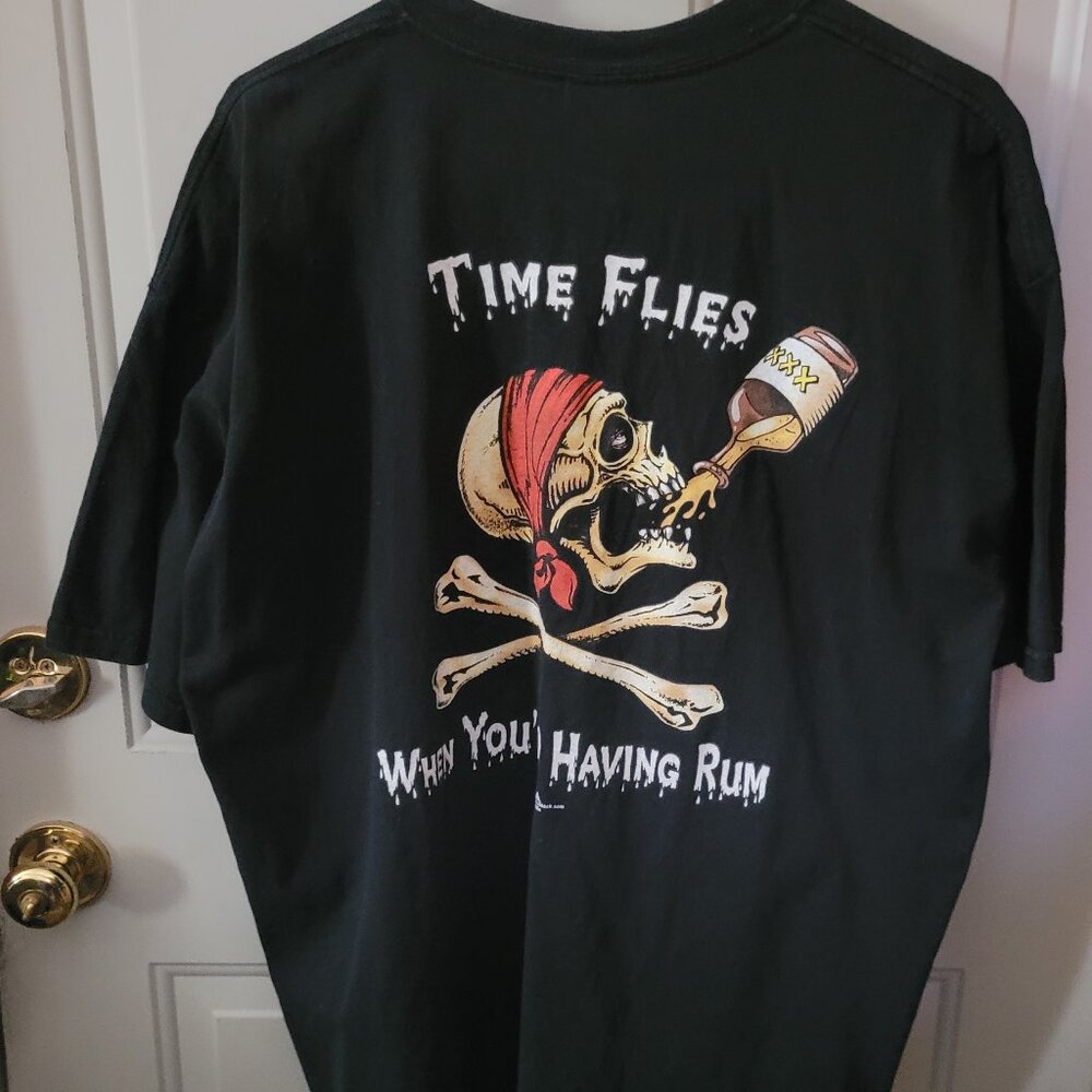 "Time Flies When Your Having Rum" Black T-Shirt from The Treasure Shop Size 2X